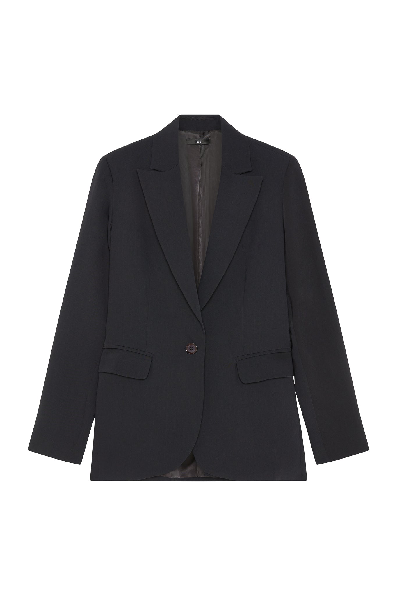 Single-Button Classic Blazer in Ivory