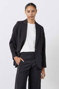Petite Single-Button Classic Blazer in Black