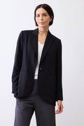 Single-Button Classic Blazer in Ivory