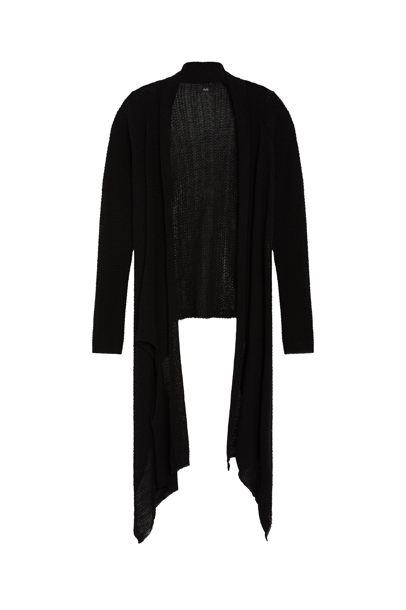 Drapey Wrap Knit Cardigan in Black