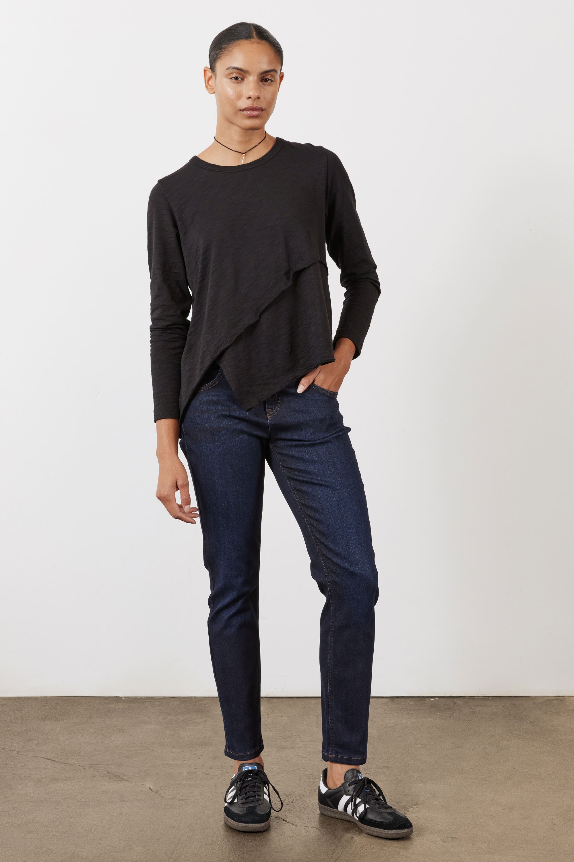 Slim-Fit Stretch Denim Jeans in Dark Ocean Wash