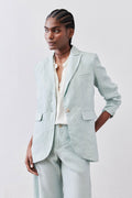 Classic Linen Blazer in Mint