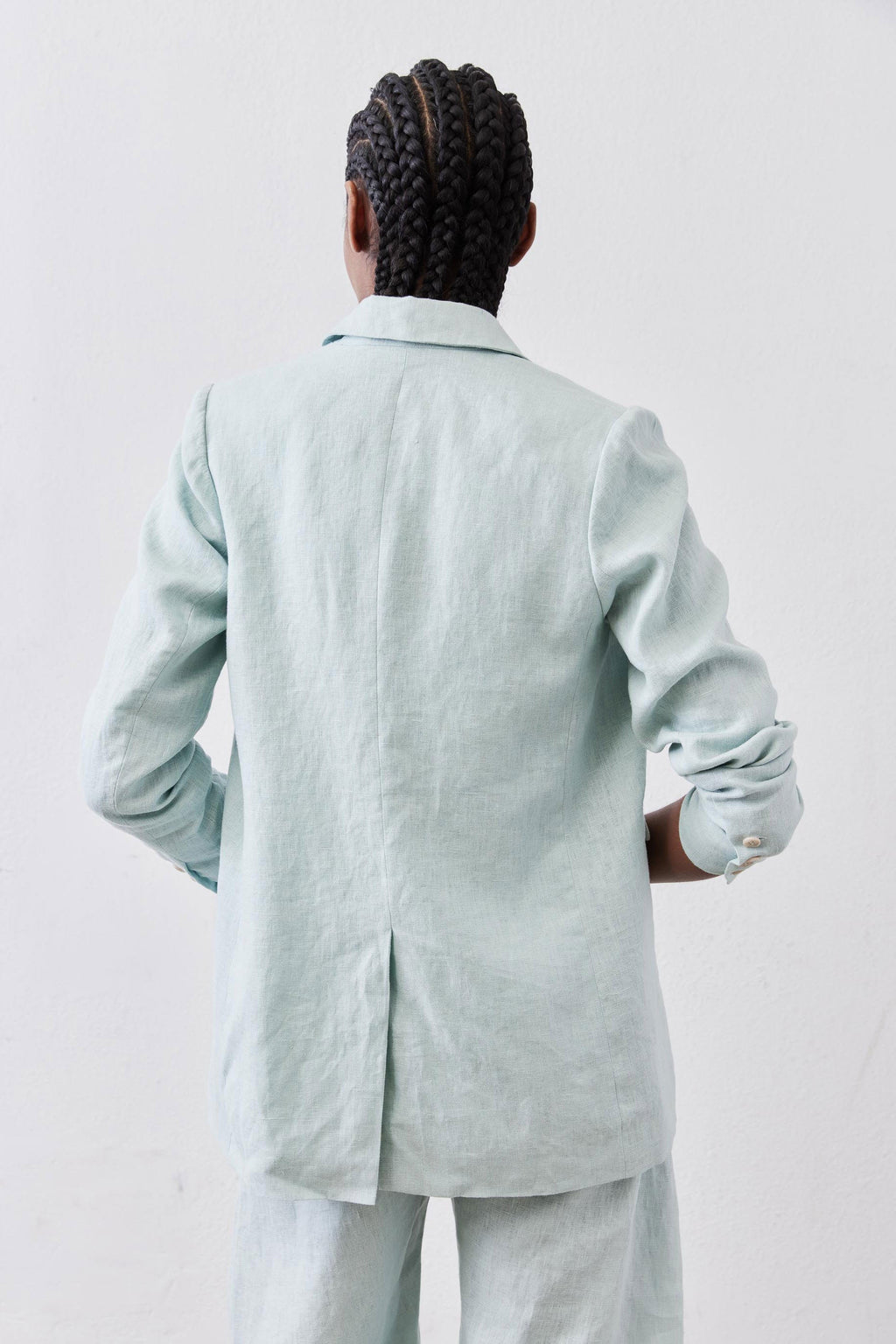 Classic Linen Blazer in Mint