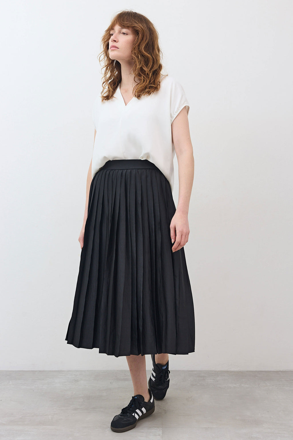 Pull On Pleated Skirt