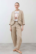 The Cropped Tulip Hem Blazer in Shore