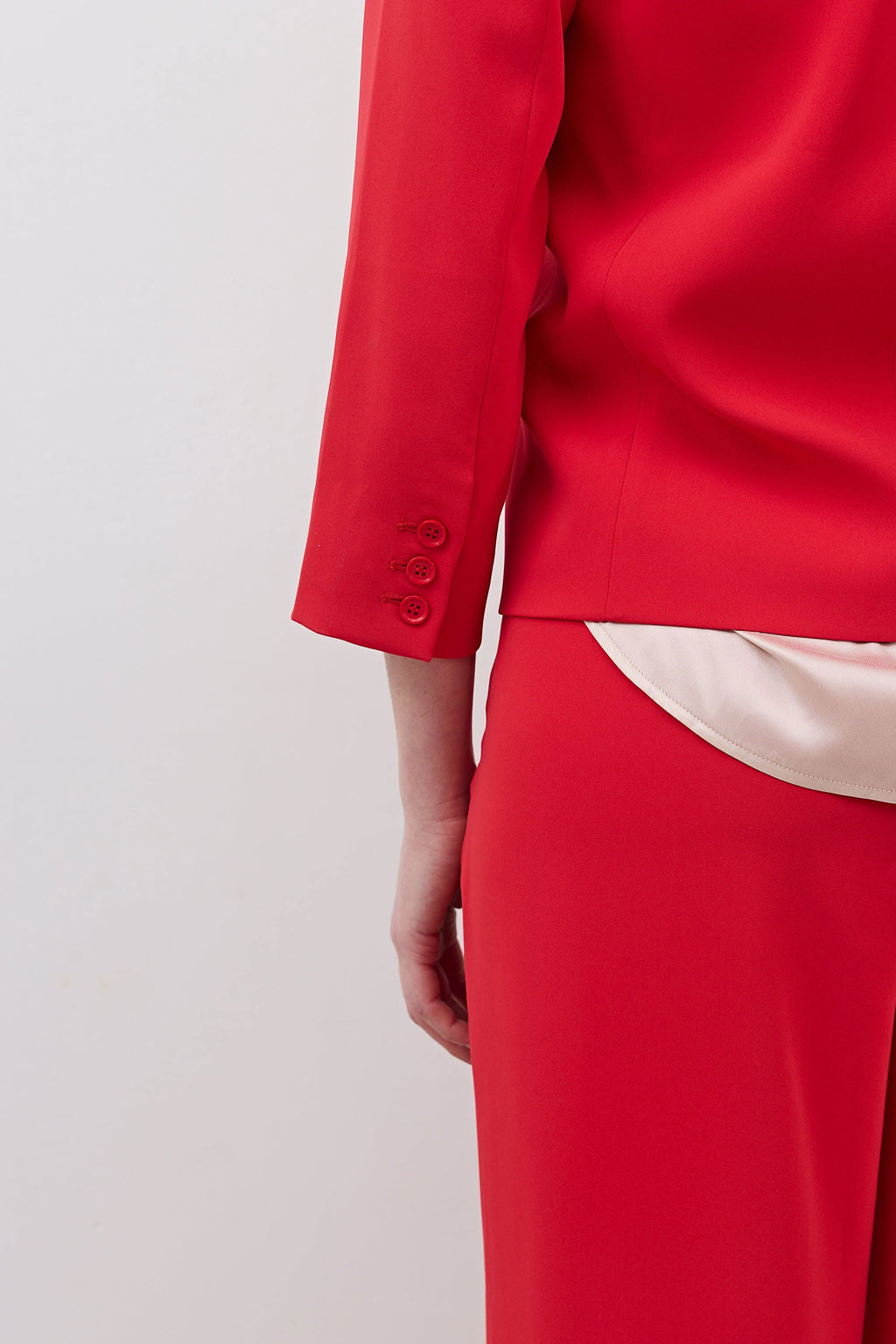 Shrunken Tailored Blazer in Tomato