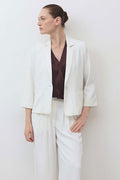 Shrunken Tailored Blazer in White